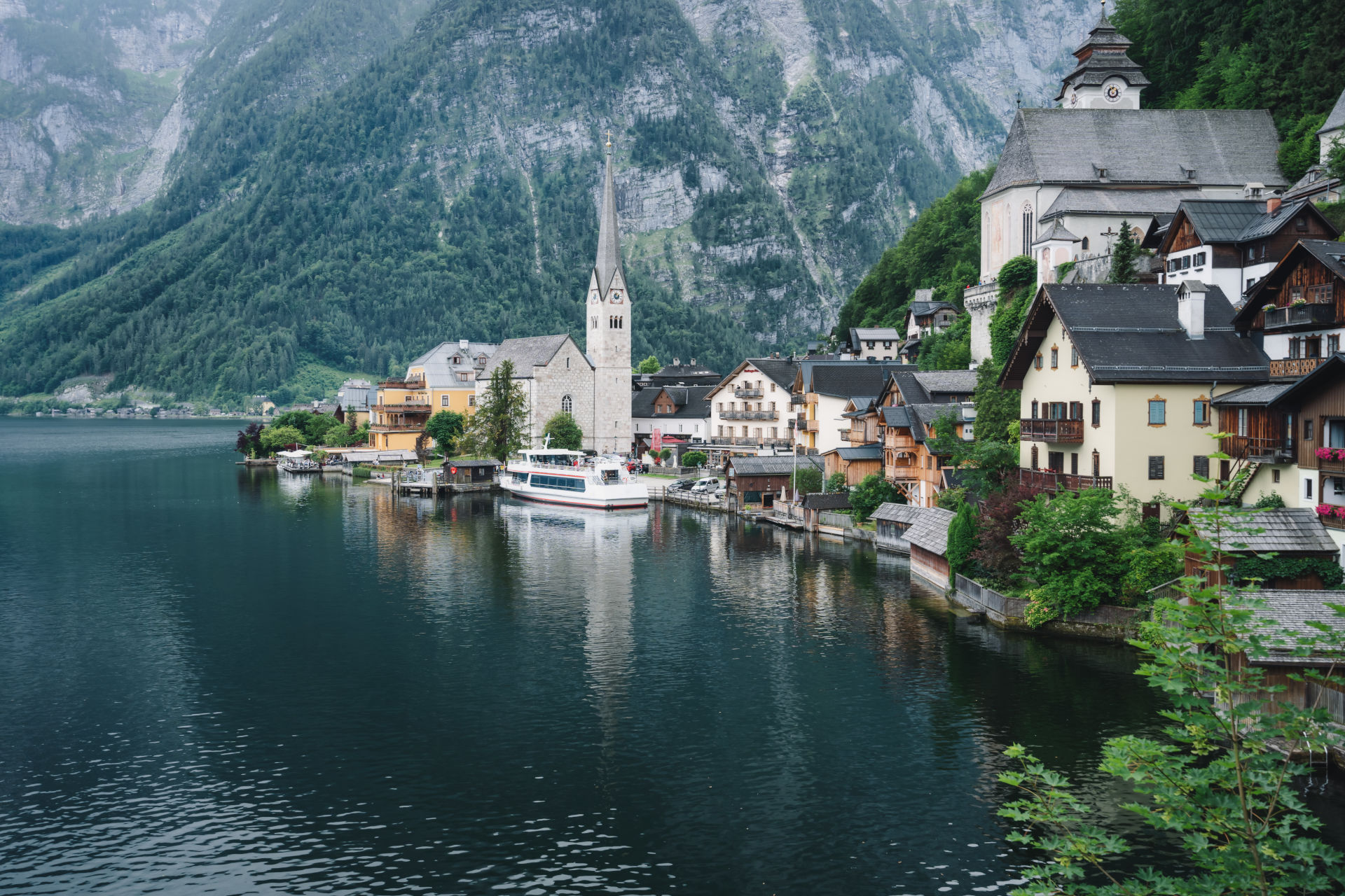 Famous Lake Side View Of Hallstatt Village With Al 2024 10 14 06 51 45 Utc
